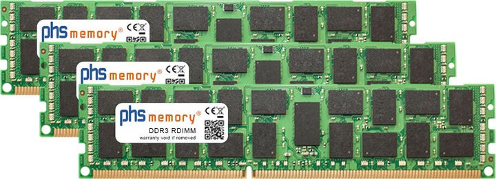 Actual product image PHS-memory 24GB (3x8GB) Kit RAM memory for Supermicro X8DT6-F DDR3 RDIMM 1333MHz (Supermicro X8DT6-F, 3 x 8GB)