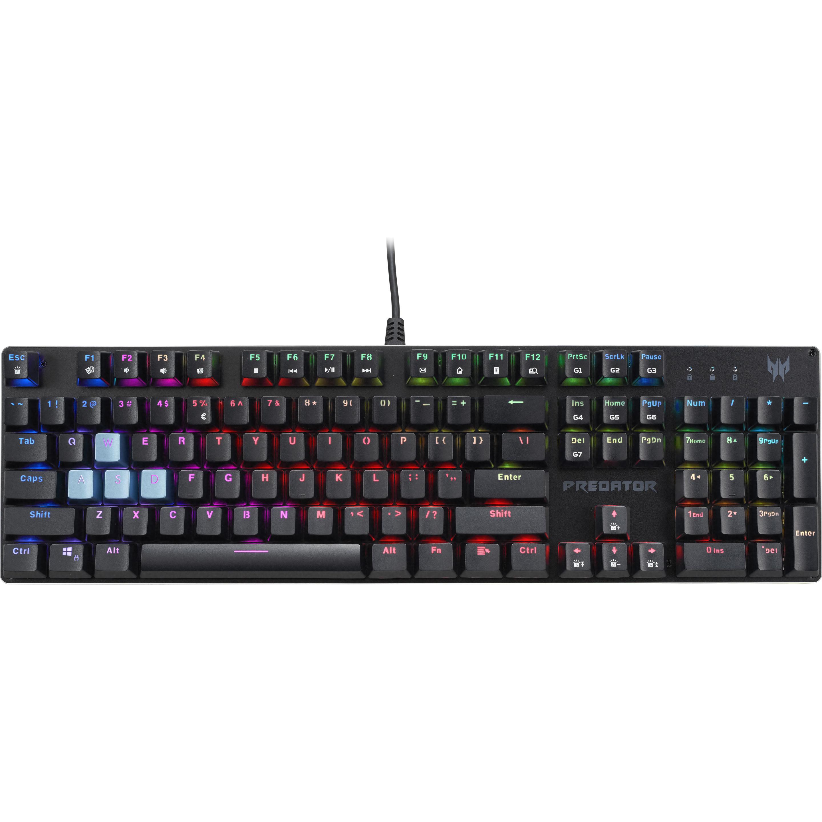 Acer KEYBOARD PREDATOR AETHON 303/BLACK GP.KBD11.048 (Eng. Int., Kabelgebunden), Tastatur, Schwarz