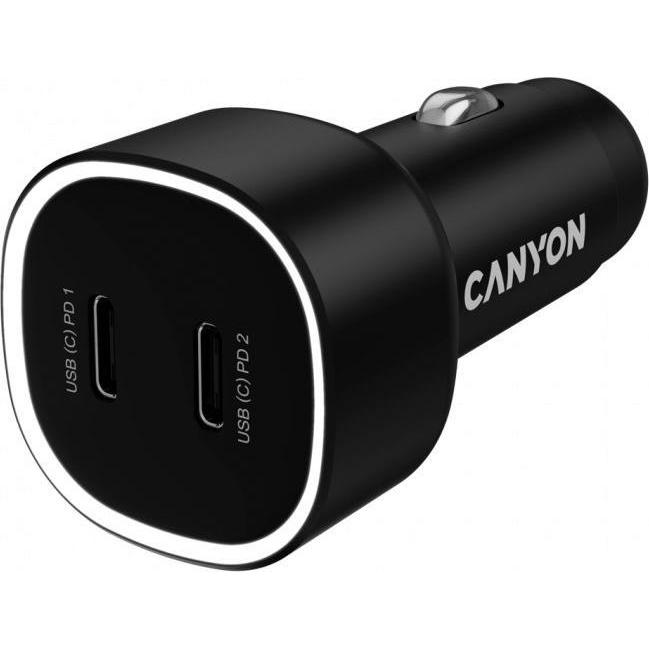 Canyon Car accessories car charger OnDrive 60 PD 60W 2xUSB-C Black, Adattatore per auto, Nero