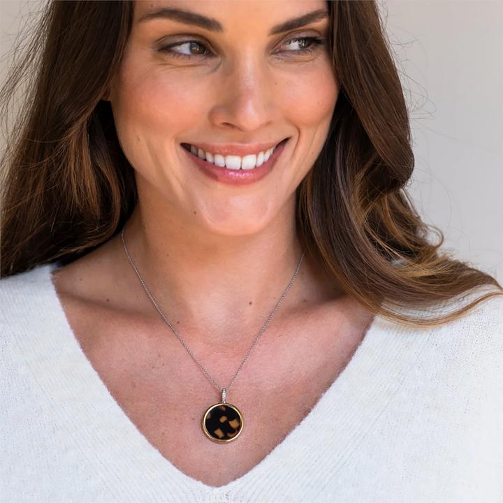 Produktbild Ti Sento Milano Kette und Anhänger Schildpatt bicolor 6795TU (925er Silber, 43 cm)