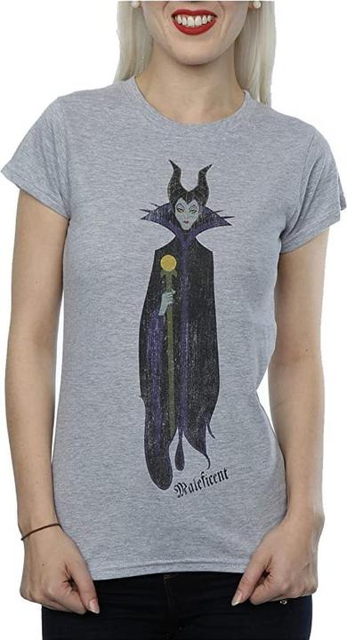 Image du produit Disney Interactive Studios Femme/Les femmes - T-shirt classique Maléfique en laine chinée (M)