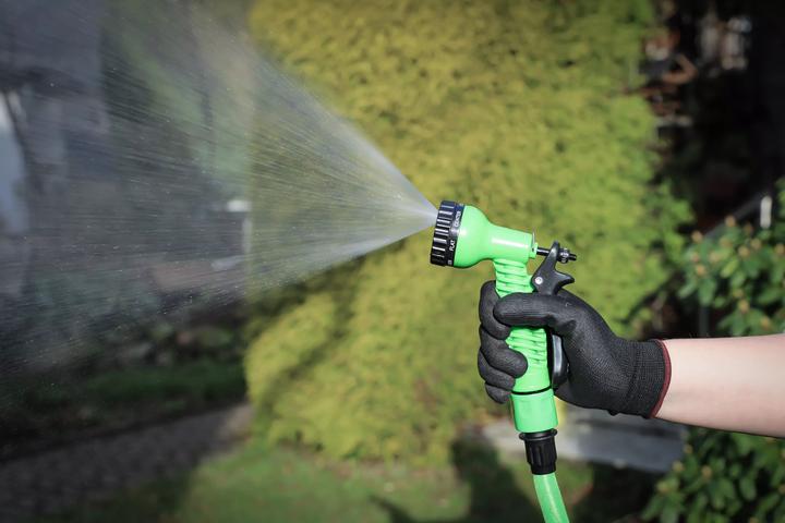 Produktbild BGS Wasserschlauch Textil flexibel mit Garten-Handbrause mit 7 Funktionen 3 - 10 m (9.50 mm)