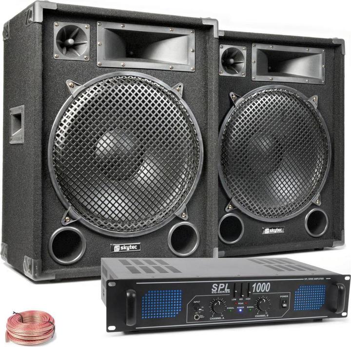 Actual product image Skytec Max15 with SPL1000 amplifier - 1000W complete installation (Active)
