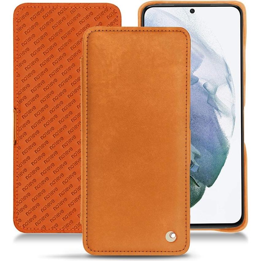 Noreve Lederschutzhülle horizontal (Samsung Galaxy S21+), Smartphone Hülle, Orange