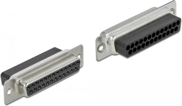 Image du produit Delock D-Sub 25 Pin femelle à sertir vers 2 x RJ45 femelles avec kit de montage beige (RJ45 (2x))