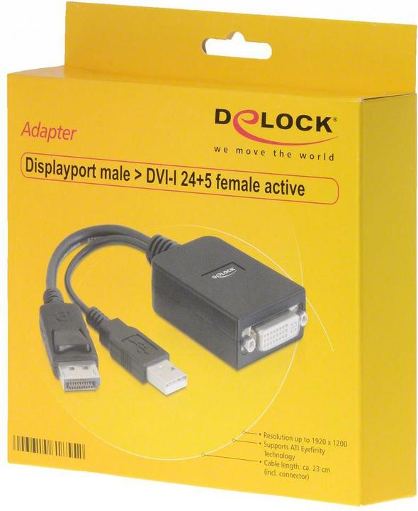 Produktbild Delock DisplayPort 1.1 bis (DVI, 23 cm)
