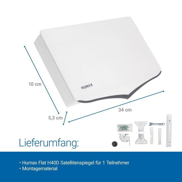 Actual product image Humax Mobile flat antenna H40D Single (Flat antenna)