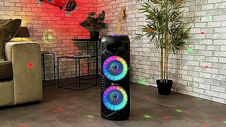 Productafbeelding N-Gear LGP5150 - Draadloze Bluetooth-Partyspeaker - Karaokeset - 1 Microfoon - Ontdeklichting - Stealth (3 h, Oplaadbare batterij)