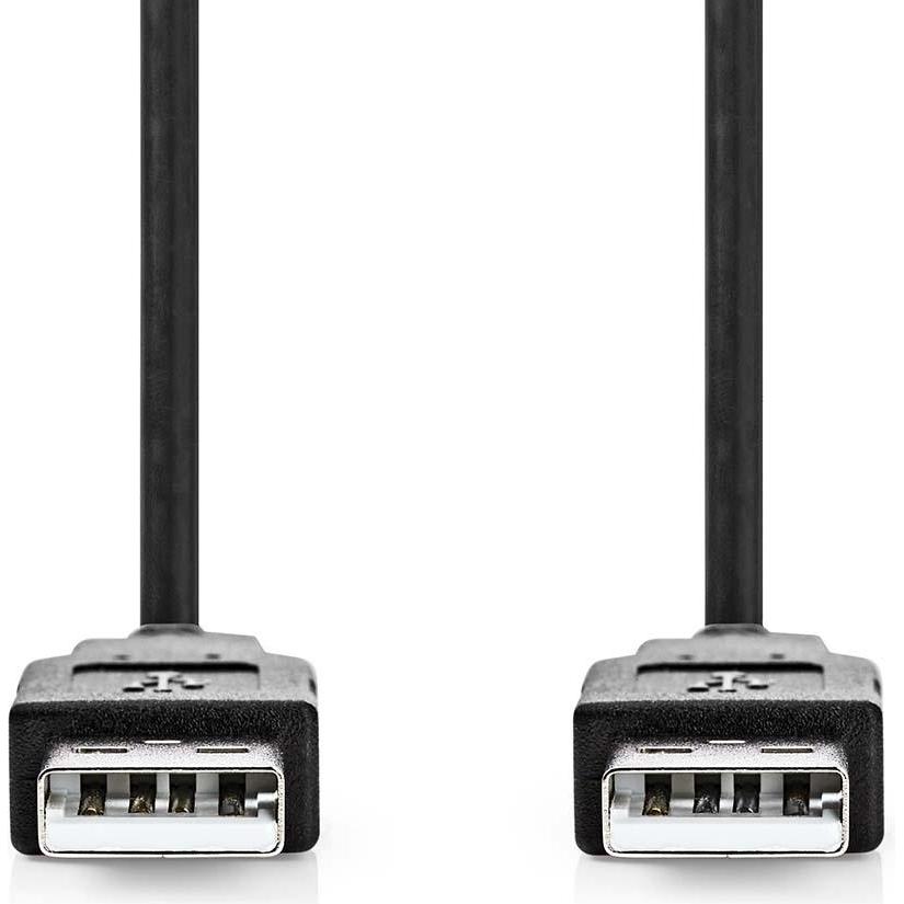 Thumbnail - Nedis USB-Kabel USB 2.0 USB-A Stecker USB-A Stecker 480 Mbps Vernickelt 5.00 m Rund (5 m, USB 2.0), USB Kabel