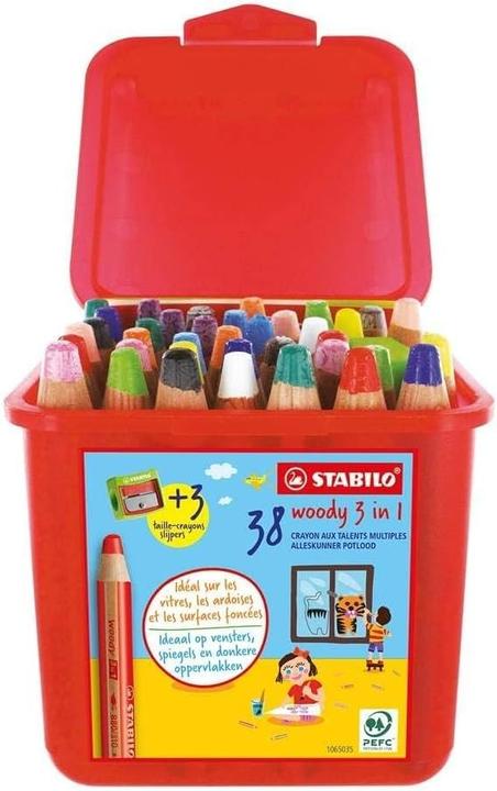 Produktbild STABILO woody 3 in 1-38er.F54456 (38x)