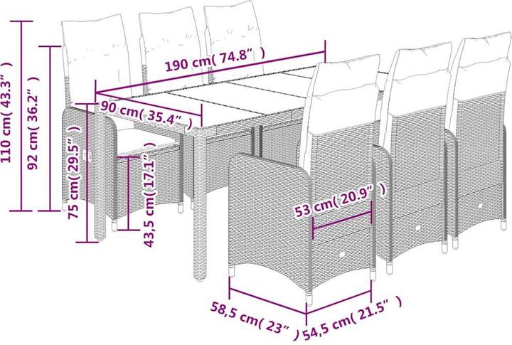 Produktbild vidaXL Bistro Set