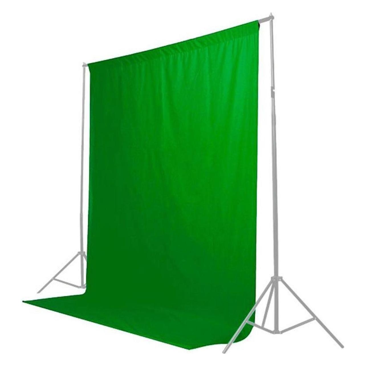 Caruba Hintergrundhandtuch 3x6m Chroma Key Green (300 cm, 600 cm), Hintergrundsystem, Grün