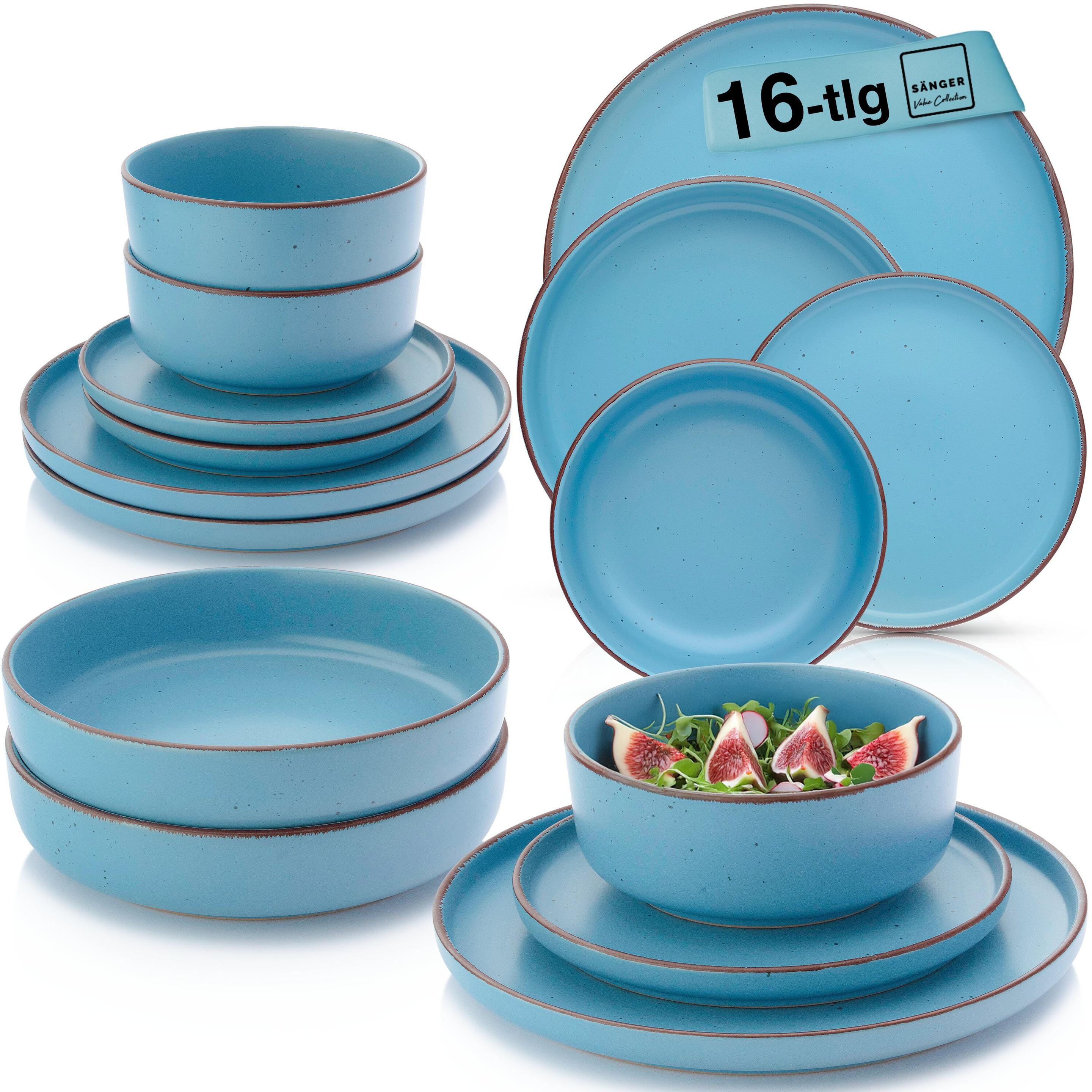 Sänger, Geschirrset, Tafelservice Bombay Saphir (4 Stück)
