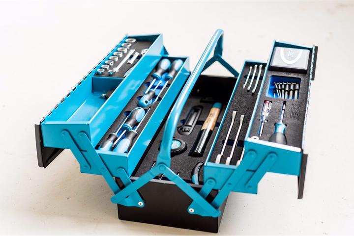 Produktbild HAZET Metall-Werkzeugkasten ∙ mit Sortiment 190/79 ∙ 0,5 x 2,8 - 1,2 x 6,5 ∙ 2 - 22 ∙ PH1 - PH3 ∙ P… (79 Teile)