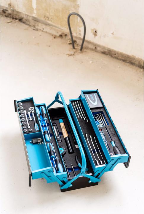 Produktbild HAZET Metall-Werkzeugkasten ∙ mit Sortiment 190/79 ∙ 0,5 x 2,8 - 1,2 x 6,5 ∙ 2 - 22 ∙ PH1 - PH3 ∙ P… (79 Teile)