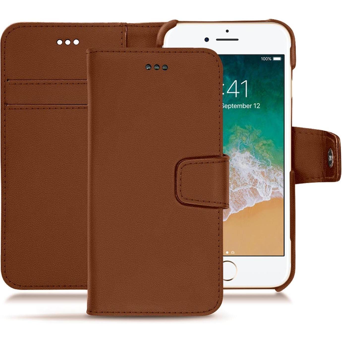 Noreve Lederschutzhülle Wallet (Samsung Galaxy Note 7), Smartphone Hülle, Braun