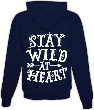 Immagine prodotto Schwesternuhr Felpa con cappuccio Stay wild at heart Unisex (XL)
