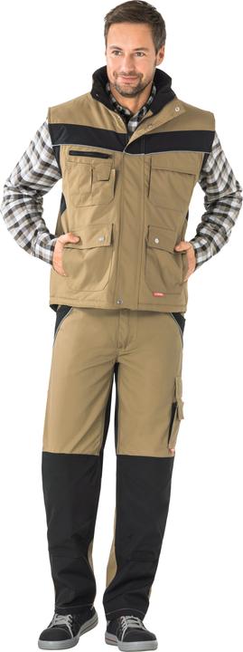 Actual product image Planam unisex winter waistcoat PLALINE sand, black size XL (XL)