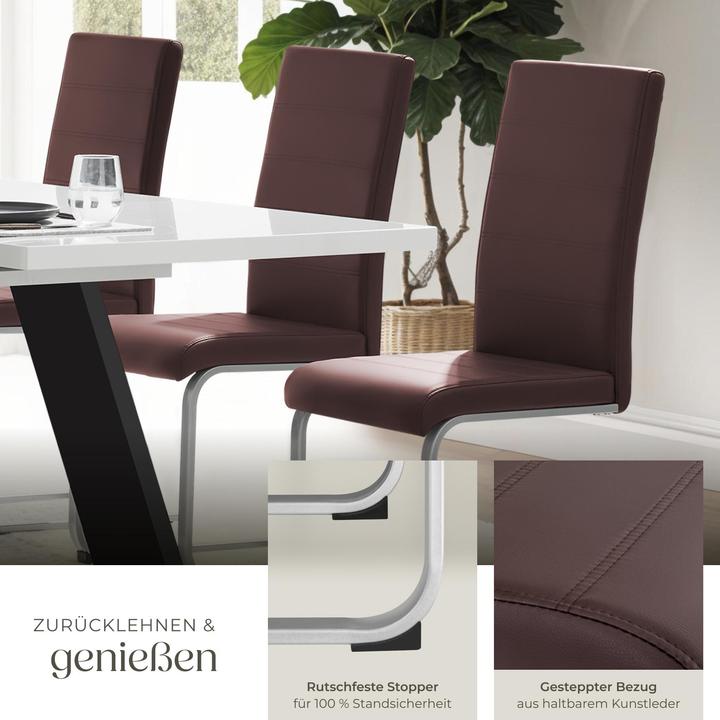 Immagine prodotto tectake 8 Esszimmerstühle Schwingstühle