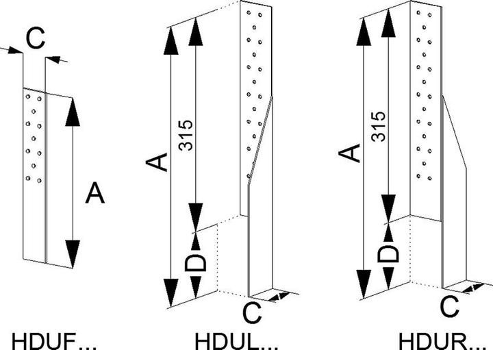 Simpson Strong-Tie SST Zuganker Oberteil HDUR465G (2 Stk.)