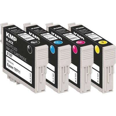 Thumbnail - KMP, Druckerpatrone, E107V Multipack BK/C/M/Y kompatibel mit Epson T 071 (M, BK, C, Y)