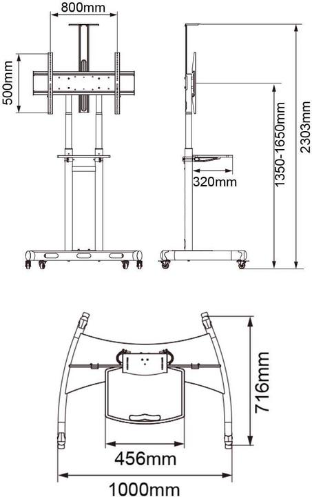 Produktbild Audioraq ECO+ 1381 (Universal, 80", 90 kg)