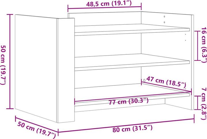 Image du produit vidaXL Couchtisch (50 x 100 x 50 cm)