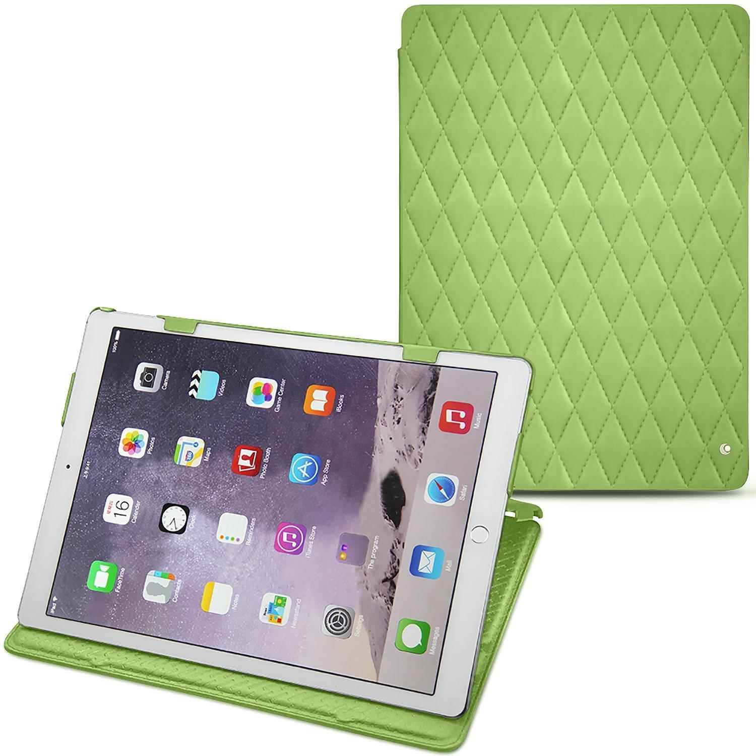 Noreve Lederschutzhülle horizontal (iPad Pro 12.9), Tablet Hülle, Grün