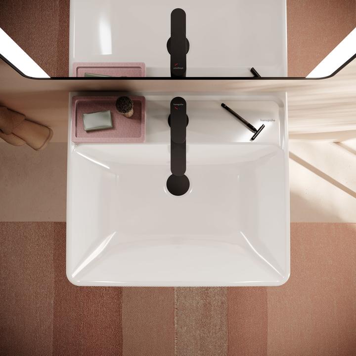 Produktbild hansgrohe Xanuia Q Waschtisch, 1 Hahnloch, mit Überlauf, 550x480mm, weiss (480 mm, 550 mm)