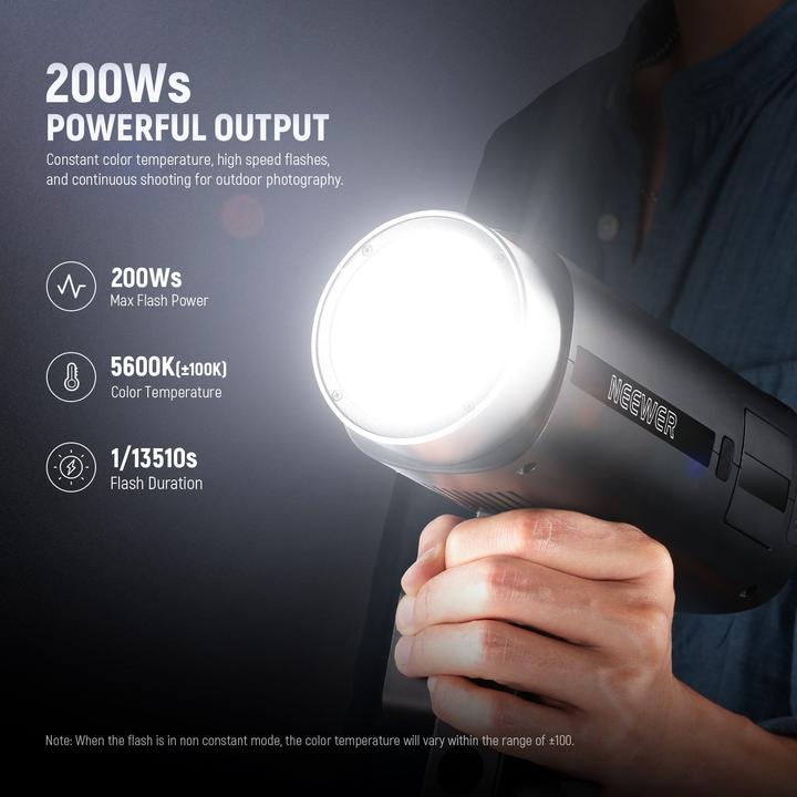 Actual product image Neewer Q200 2.4G Outdoor Studio Flash (Flash head)