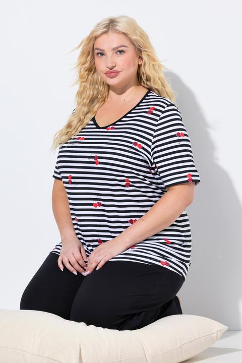 Image du produit Ulla Popken Haut de pyjama avec coeurs, manches courtes (46, 48)