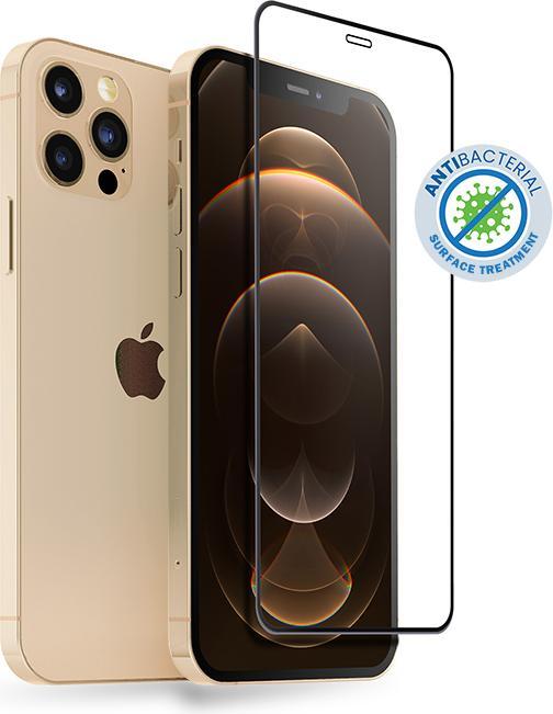 Actual product image Crong Antibacterial 3D Armor Glass 9H Tempered Glass Full Screen iPhone 12 Pro Max + Mounting Frame (1 pcs., Apple iPhone 12 Pro Max)
