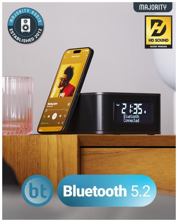 Produktbild Majority Knapton DAB+ Radio mit Qi Ladefunktion (DAB+, FM, Bluetooth)