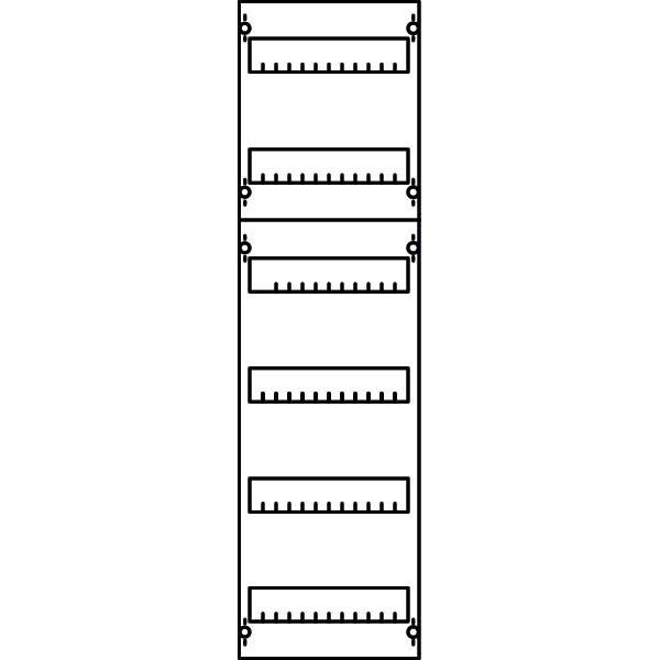 Striebel & John, Verteilerschrank Zubehör, STR 1V2-150 Verteilerfeld BH2 1-Feld 150mm