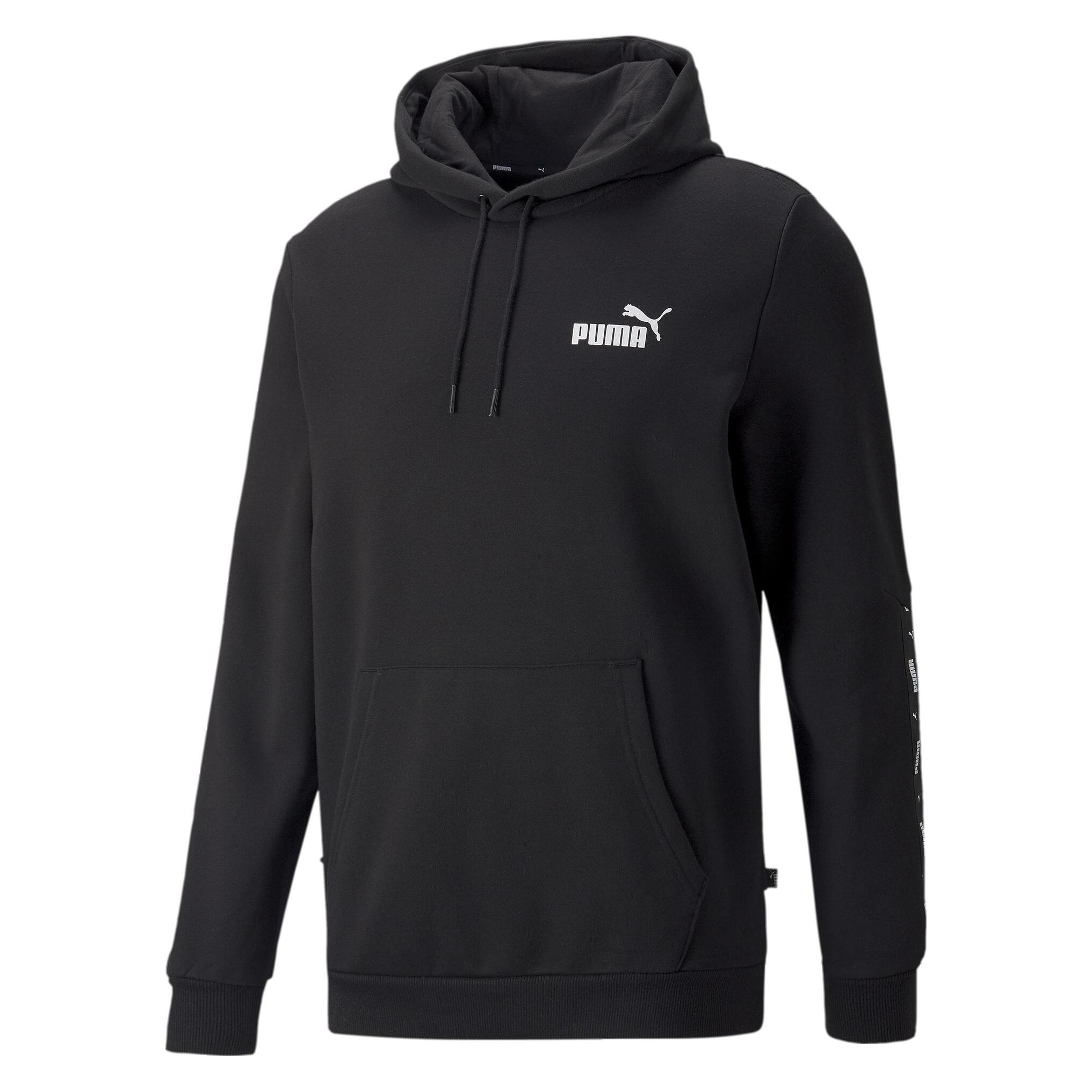 Puma, Herren, Pullover, Ess+ Tape Hoodie, Schwarz, (M)