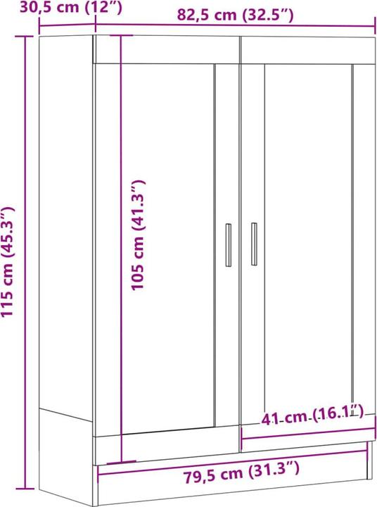 Immagine prodotto vidaXL Felicdad (82,5 x 30,5 x 115 cm)