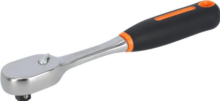 Produktbild Bahco Birnenförmige 1/2"-Umschaltknarre mit 80 Zähnen und 4,5°-Rückschwenkwinkel, 270 mm (1/2")