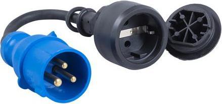 Image du produit Connectra 48.905 Verbindungskabel 25cm - H07RN-F - 3 G 1,5 mm² CEE-Stecker auf Schuko (0.25 m)