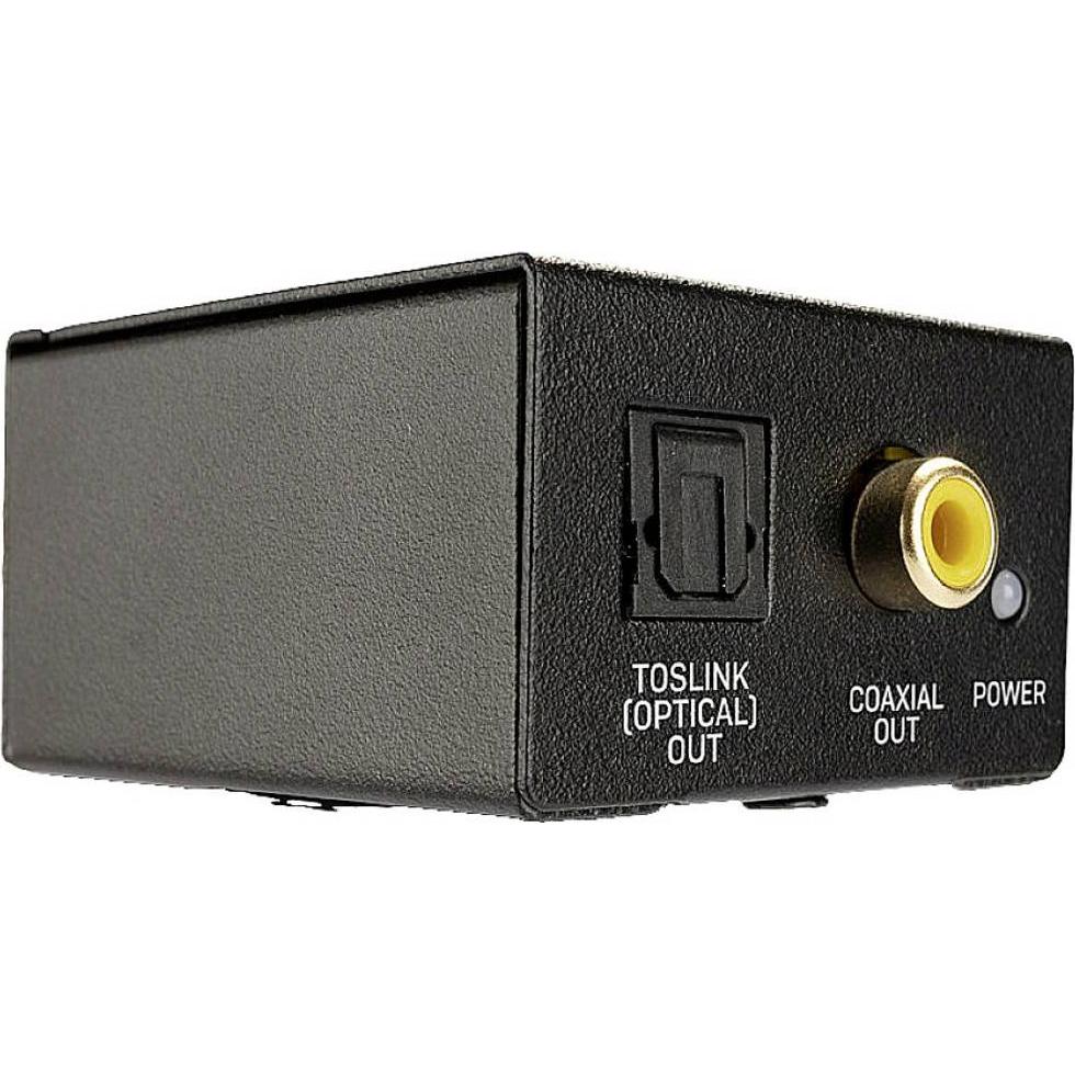 Lindy ADC da fono a Toslink (ottico) e coassiale (Analogico -> Digitale), Adattatore audio, Nero