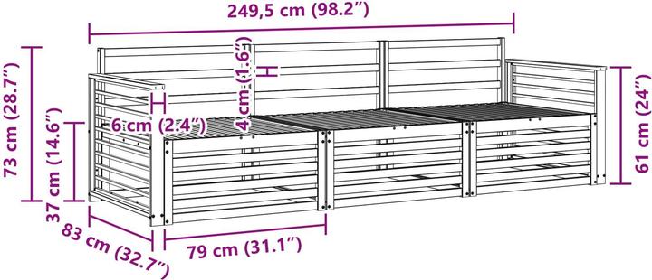 Produktbild vidaXL Outdoor-Sofa