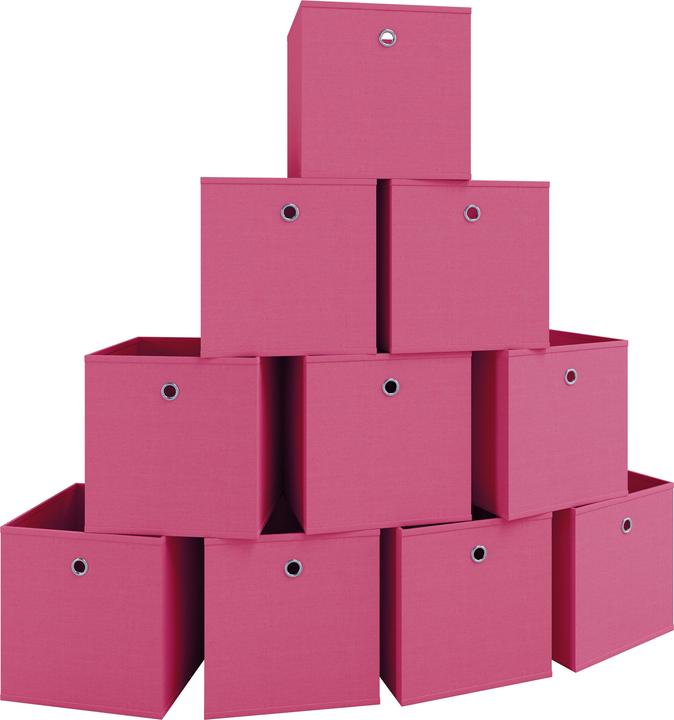 Actual product image VCM Set of 10 fabric folding box folding boxas (27 cm, 10x)
