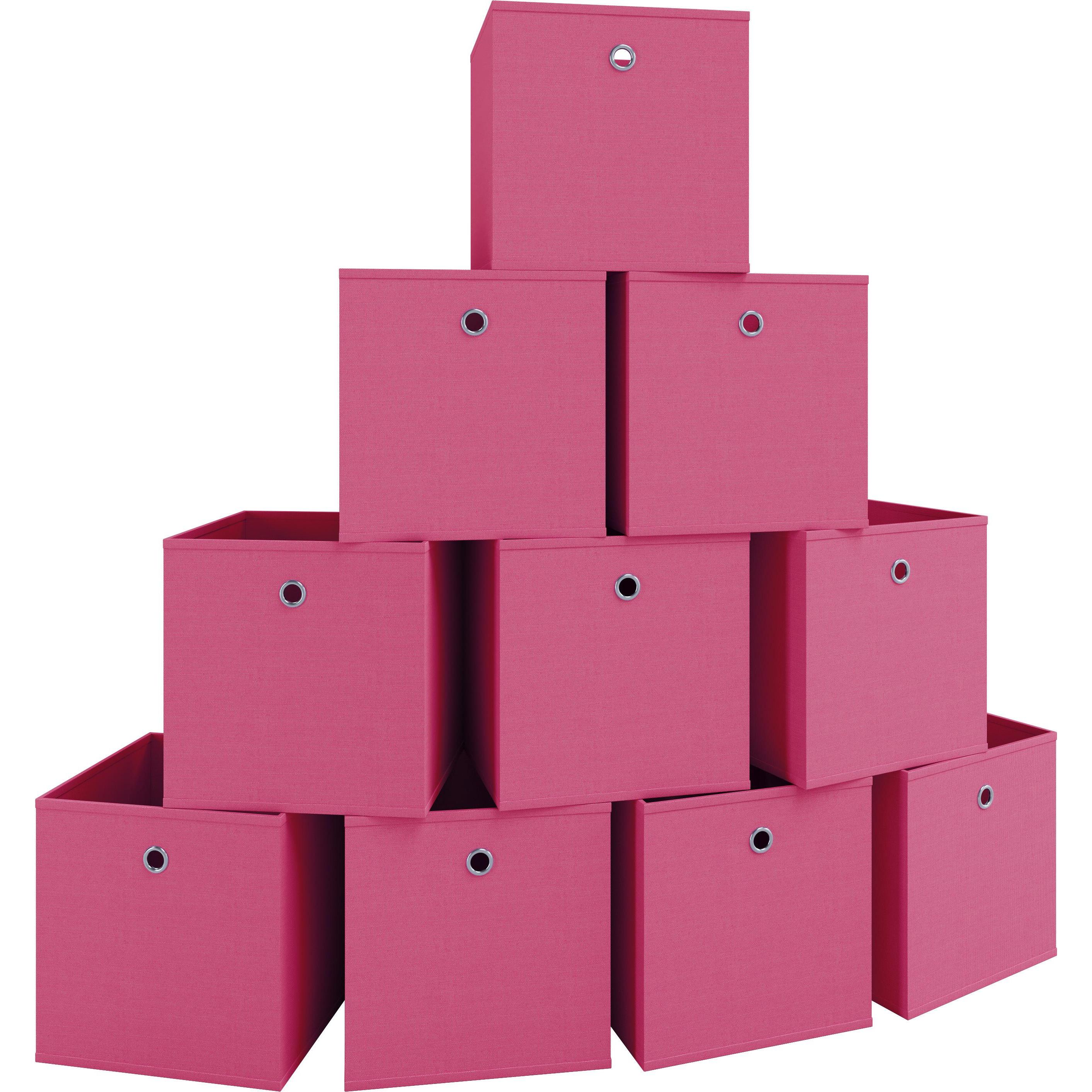 Thumbnail - VCM, Aufbewahrungsbox, 10er Set Stoff Faltbox Klappbox Boxas (28 x 27 x 27 cm)