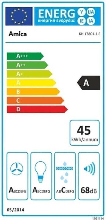 Etichetta energetica Amica KH 17801-1 E Linea T (Cappuccio)