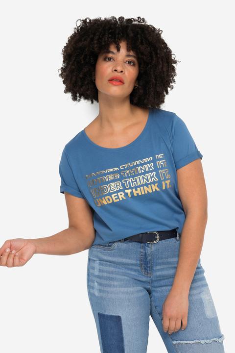 Image du produit Angel of Style T-shirt à message imprimé, col rond et manches courtes (42)