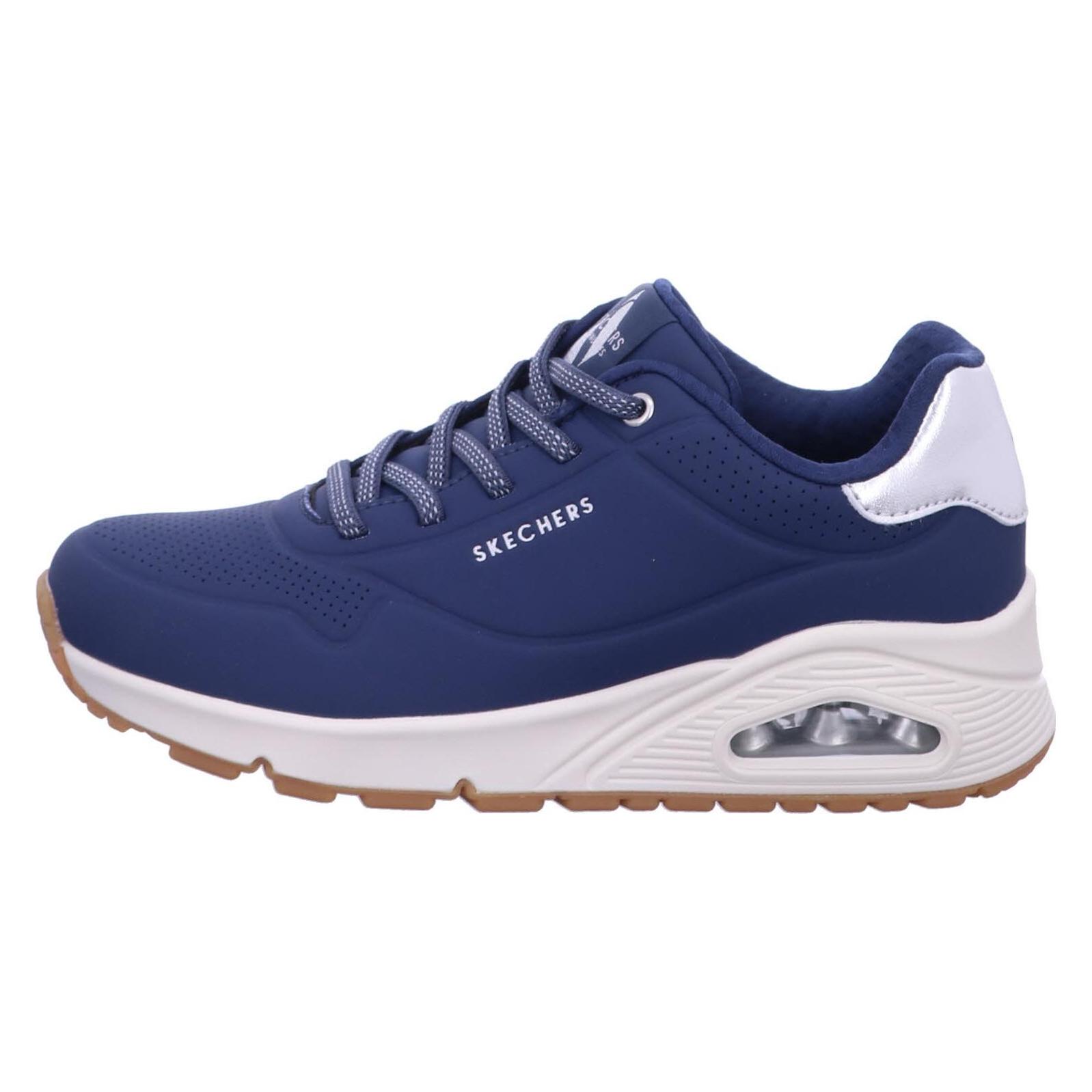Skechers, Damen, Sneakers, Uno - Shimmer Away, Blau, (41)