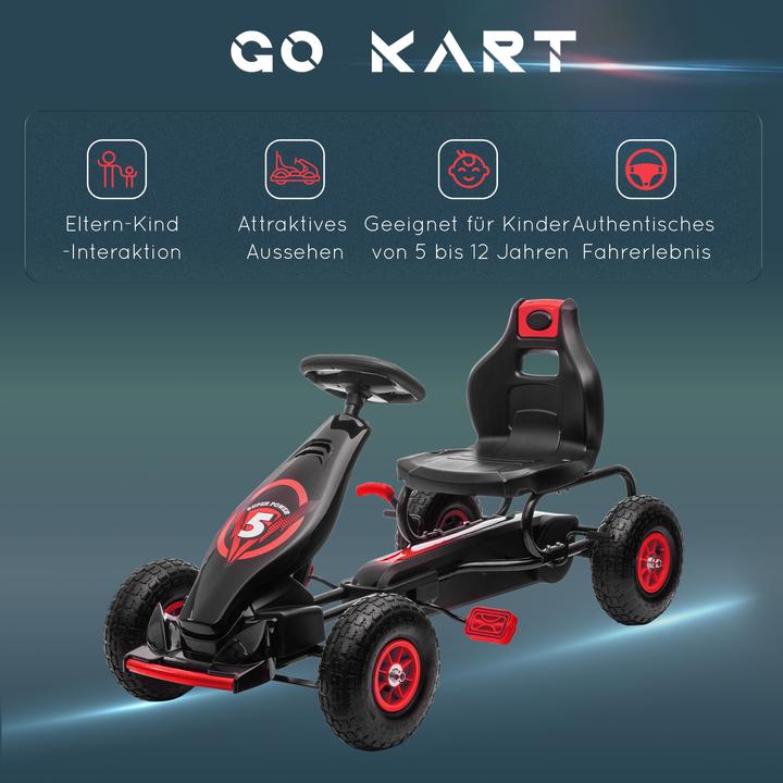 Image du produit Homcom Go Kart avec siège baquet réglable