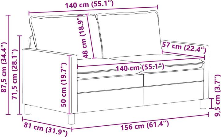 Produktbild vidaXL Modernes Sofa
