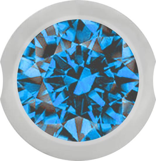 Immagine prodotto Star Piercing Palla Chiusura a sfera argento con cristallo azzurro (senza ottone, Acciaio chirurgico 316L)