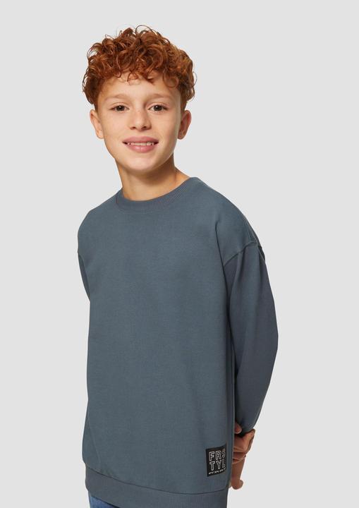 Produktbild S.Oliver Sweatshirt Unisex Sweatshirt mit Rippbündchen und Print (146, 152)