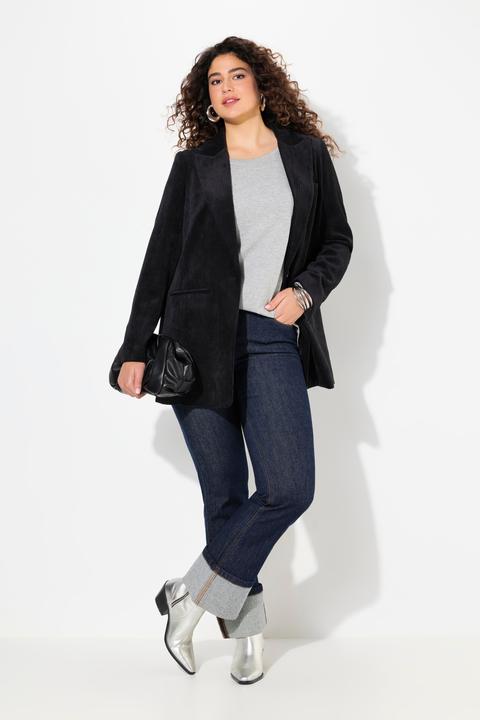 Produktbild Ulla Popken Jeans Mary, weites Bein, Saumumschlag, Stretchdenim (50)